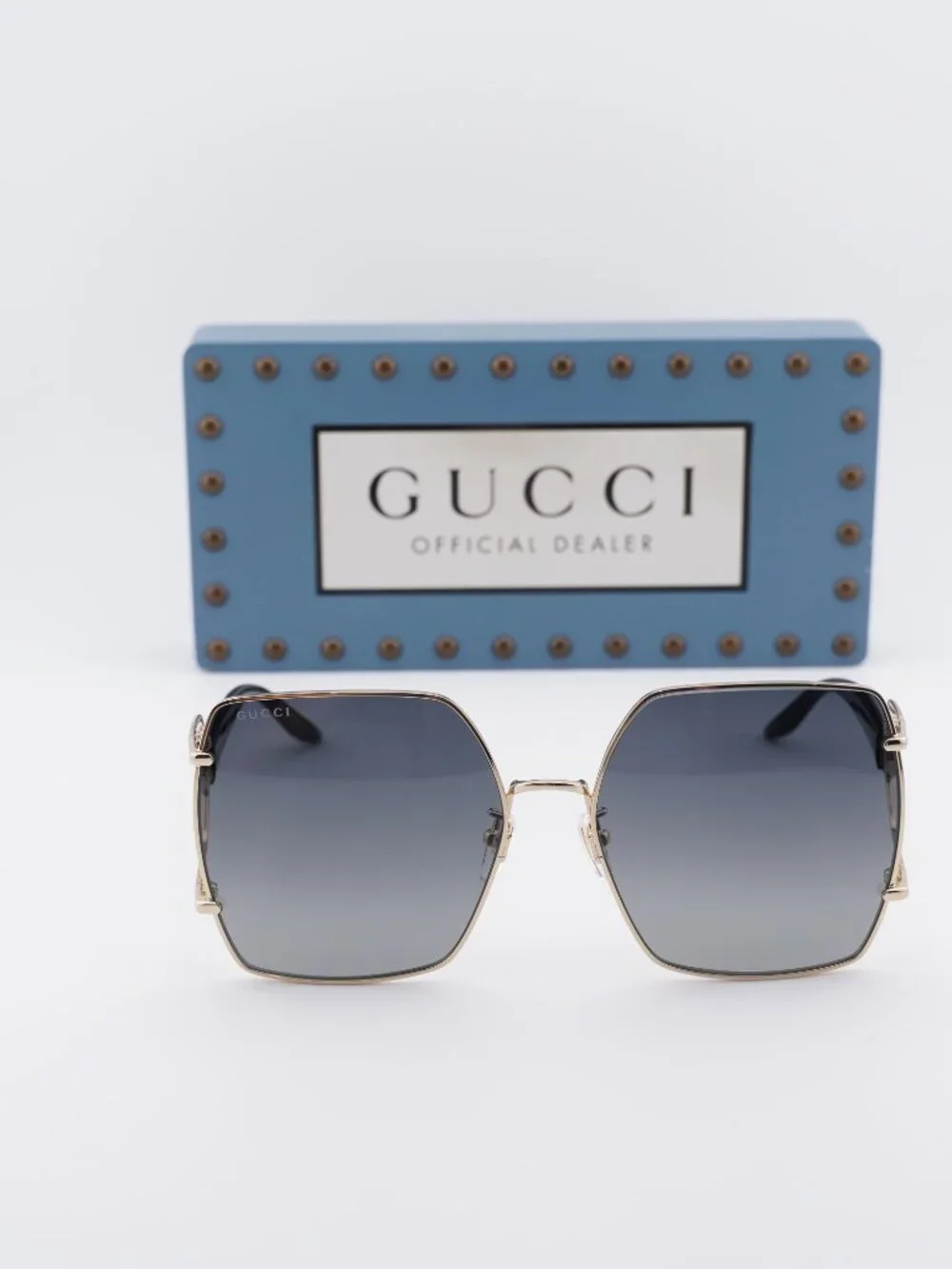 Gucci GG1564SA 001 Women Square Sunglasses - Endura Gold / Grey Gradient